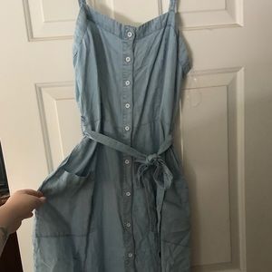 Jean Chambray Tank Dress with pockets!